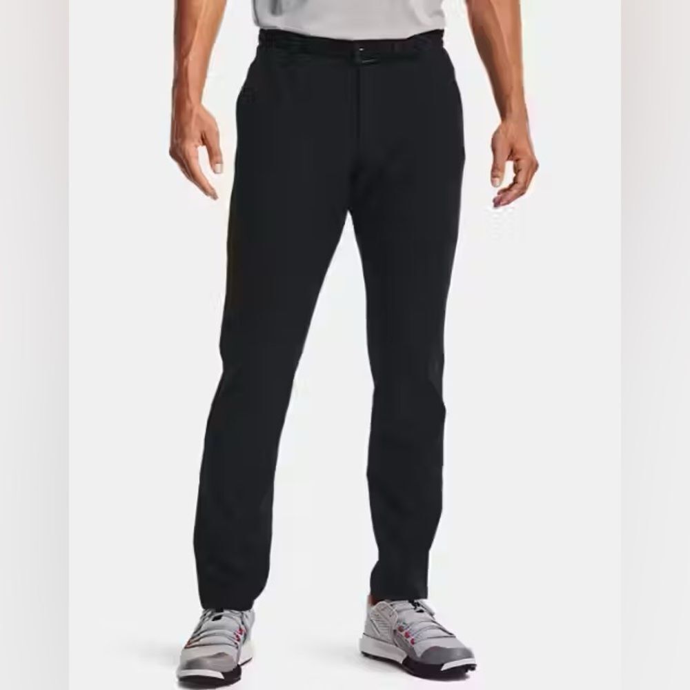 UNDER ARMOUR MENS BLACK STRAIGHT LEG GOLF PANTS 38x32 LIKE NEW